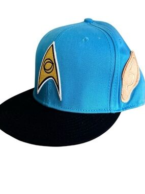 Star Trek Spock Snap Back Hat Blue and Black Cap Licensed 2013 - RARE